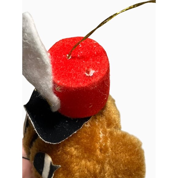 Plush Teddy Bear Soldier Christmas Ornament vintage - Picture 13 of 13